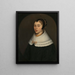 Portrait of a woman believed to be Catharina Kettingh, wife of Bartholomeus Vermuyden - Dirck Craey — framed artwork on a wall