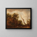 A wooded landscape with a shepherd and his flock - Dirck Dalens — framed artwork on a wall
