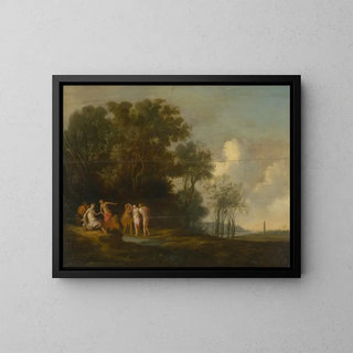 Diane and Callisto - Dirck Dalens — framed artwork on a wall