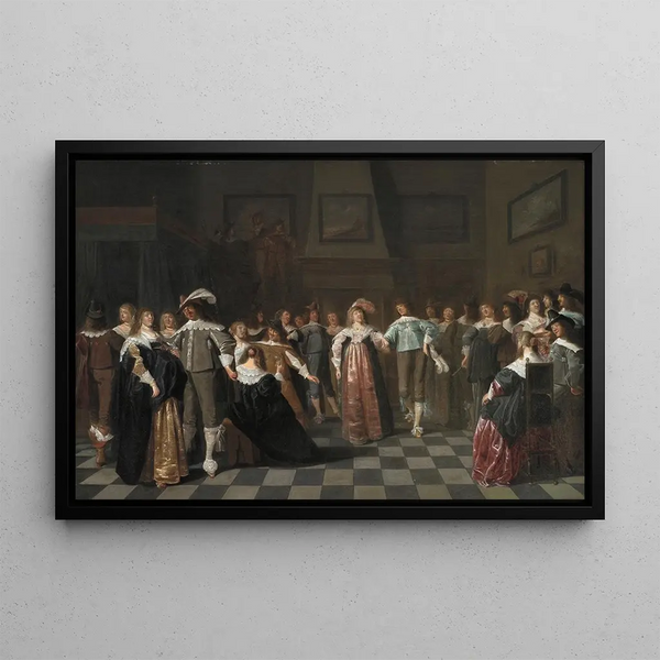 A Ball - Dirck Hals — framed artwork on a wall