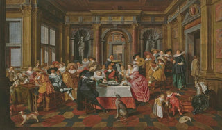 Dirck Hals - A merry company in a palatial interior with musicians and trictrac players.webp
