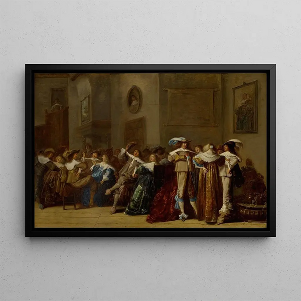 La Joyeuse compagnie - Dirck Hals — framed artwork on a wall