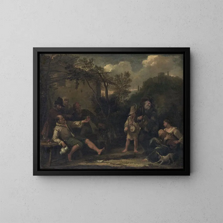 the Joyful Company - Dirck Helmbreeker — framed artwork on a wall