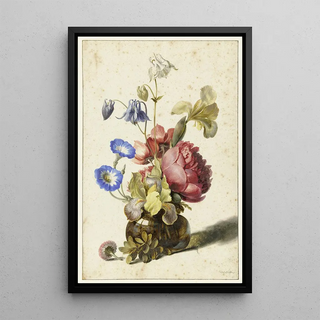 Reproduction of the painting Flowers in a Bottle - Dirck de Bray