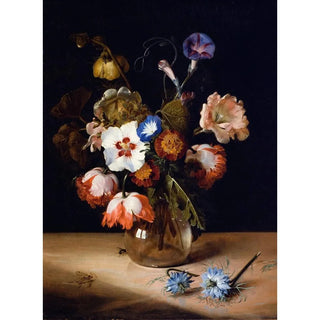 Flowers in a Glass Vase - Dirck de Bray — artwork view