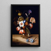 Flowers in a Glass Vase - Dirck de Bray — framed artwork on a wall
