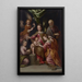 The mystical marriage of Saint Catherine of Alexandria - Dirck de Quade van Ravesteyn — framed artwork on a wall