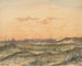 Landscape painting with the silhouette of a city in the background - Dirk Arnoldus Tavenraat — artwork view