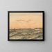 Landscape painting with the silhouette of a city in the background - Dirk Arnoldus Tavenraat — framed artwork on a wall