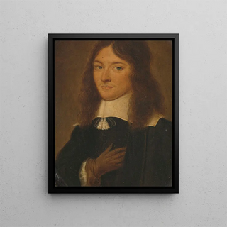 Portrait Painting of a Young Man - Dirk Druyf — framed artwork on a wall