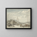 Winter Landscape Painting - Dirk Jan van der Laan — framed artwork on a wall