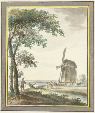 Landscape Painting with a Mill - Dirk Kuipers — artwork view