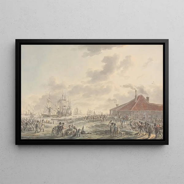 British Troops Landing - Dirk Langendijk — framed artwork on a wall
