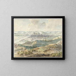 View of Namur from the east during the 1695 siege - Dirk Maas — framed artwork on a wall