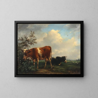Khe sur la prairie - Dirk Van Lokhorst — framed artwork on a wall