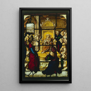 The Judgment of Solomon - Dirk Vellert — framed artwork on a wall