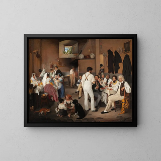 Danish artists at Osteria La Gensola in Rome - Ditlev Blunck — framed artwork on a wall