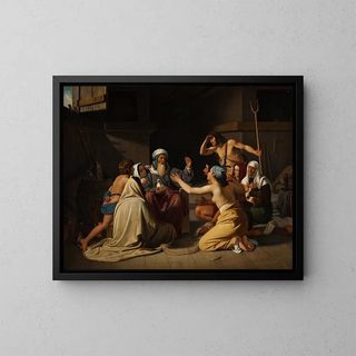 Noé et sa famille dans l'arche - Ditlev Blunck — framed artwork on a wall