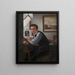 Portrait of the copper engraver Carl Edvard Sonne - Ditlev Blunck — framed artwork on a wall
