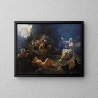 The Vision of the Prophet Ezekiel - Ditlev Blunck — framed artwork on a wall