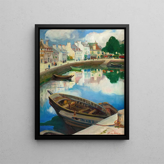 Le Petit Port Concarneau Bretagne - Dixie Selden — framed artwork on a wall