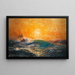 Marine Painting - Diyarbakirli Tahsin — framed artwork on a wall
