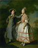 Portrait of Ekaterina Khruschova and Ekaterina Khovanskaya - Dmitry Levitsky — artwork view