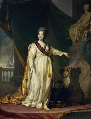 Portrait of Catherine II the Lawgiver in the Temple of the Goddess of Justice - Dmitry Levitsky — artwork view