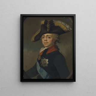 Portrait of Emperor Paul I 1754-1801 - Dmitry Levitsky — framed artwork on a wall
