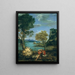 Landscape with Moses and the Burning Bush - Domenichino — framed artwork on a wall
