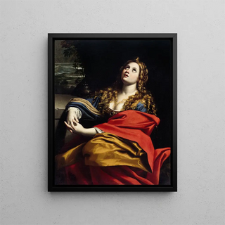 Saint Mary Magdalene - Domenichino — framed artwork on a wall
