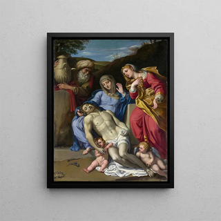 La Lamentation - Domenichino — framed artwork on a wall