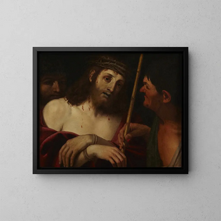 The Mockery of Christ - Domenichino — framed artwork on a wall