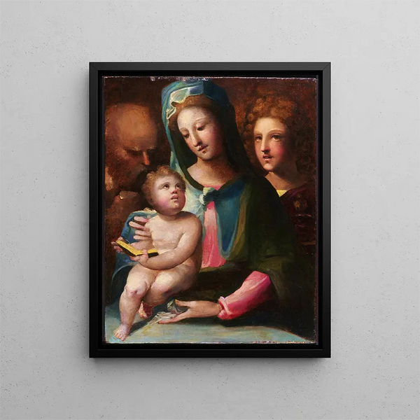 Holy Family - Domenico Beccafumi — framed artwork on a wall