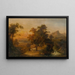 Sunset Landscape Painting - Domenico Bresolin — framed artwork on a wall