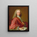 Portrait of Michel de Launey des Isles - Domenico Duprà — framed artwork on a wall