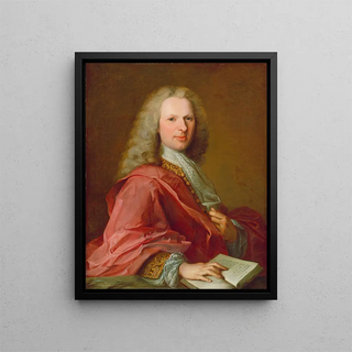 Portrait of Michel de Launey des Isles - Domenico Duprà — framed artwork on a wall
