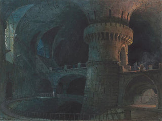 A medieval prison - Domenico Ferri — artwork view