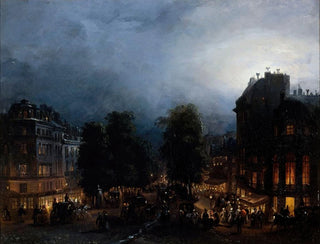 Le boulevard des Italiens la nuit - Domenico Ferri — artwork view