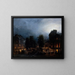Le boulevard des Italiens la nuit - Domenico Ferri — framed artwork on a wall