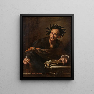 An Ancient Poet - Domenico Fetti — framed artwork on a wall