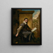 Portrait of a man with a music sheet - Domenico Fetti — framed artwork on a wall
