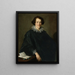 Portrait of a young man with a sketchbook in Genoa - Domenico Fiasella — framed artwork on a wall