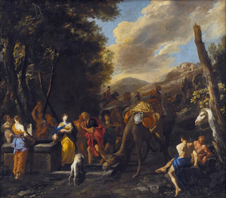 Rebecca et Éléazar au puits - Domenico Gargiulo — artwork view