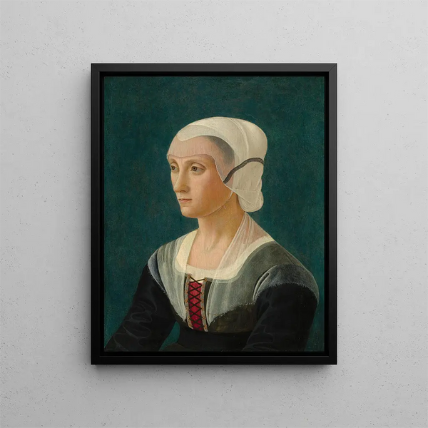 Lucrezia Tornabuoni - Domenico Ghirlandaio — framed artwork on a wall
