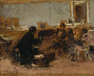 Flirt - Domenico Induno — artwork view