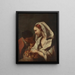 Girl selling fruits - Domenico Maggiotto — framed artwork on a wall
