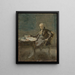 Portrait of a man in 18th-century costume - Domenico Morelli — framed artwork on a wall