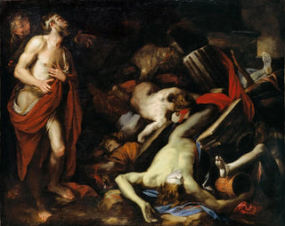 Job and His Children - Domenico Piola — artwork view