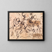Saint Sebastian cared for by women or Adonis dd - Domenico Piola — framed artwork on a wall